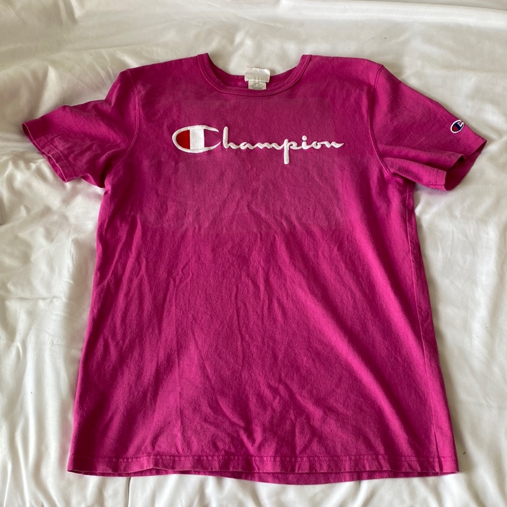 Pink Champion oversized t shirt